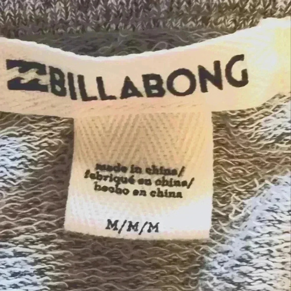 Billabong Women's Grey Pullover Sweater with Tie Knot at bottom | Medium - Picture 6 of 8
